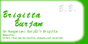 brigitta burjan business card